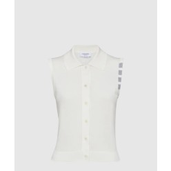 코튼 4-바 크롭 셔츠