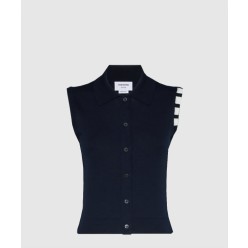 코튼 4-바 크롭 셔츠