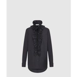 블라우스 탈착식 루싱 칼라