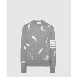 페더 인타르시아 릴렉스 핏 크루넥 풀오버