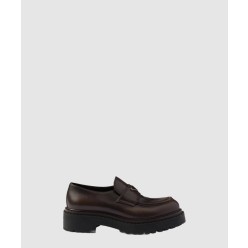 더블 초콜릿 레더 로퍼 2DE148