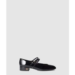 버클 장식 페이턴트 가죽 슬링백 펌프스 5I522E