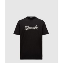 자수 바시티 로고 코튼 티셔츠