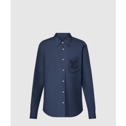 엠브로이더드 롱 슬리브드 코튼 셔츠