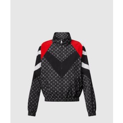 모노그램 프린트 나일론 운동복 상의