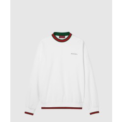 웨빙 피케 스웨트셔츠