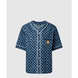 Damier 데님 야구 셔츠