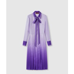 프린트 실크 드레스