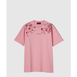 부드러운 코튼 저지 프린트 티셔츠