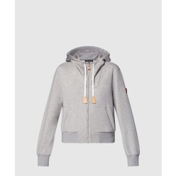 가죽 액센트 후드티