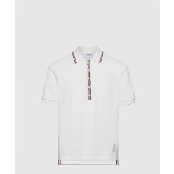 코튼 와플 리브 커프 폴로