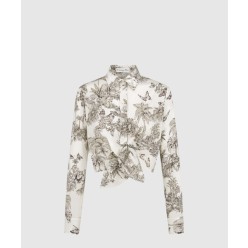 Dioriviera 타이 크롭 블라우스