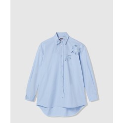 자수 코튼 포플린 셔츠