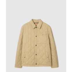 퀼팅 개버딘 오버셔츠