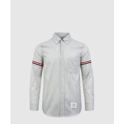 마드라스 코튼 암밴드 셔츠