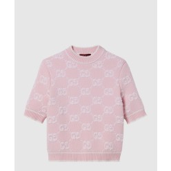 GG 울 부클레 자카드 탑