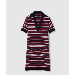 파인 울 폴로 스커트