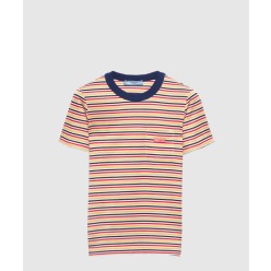 스트라이프 라일 코튼 티셔츠