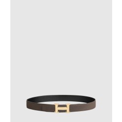 H Strie 벨트 버클 리버서블 가죽 스트랩