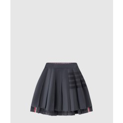 사선 플리츠 미니 스커트