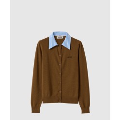 카라 장식 캐시미어 가디건