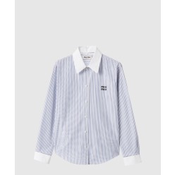 스트라이프 포플린 셔츠