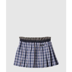 플리츠 체크 미니스커트