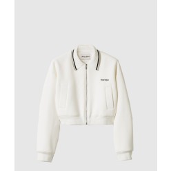 본디드 피케 및 테크니컬 저지 블루종 재킷