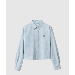 스트라이프 샴브레이 셔츠