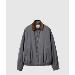 벨벳 칼라 샴브레이 재킷