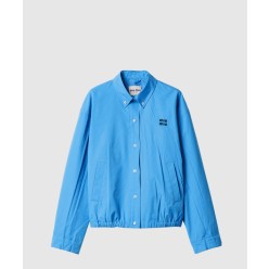 포플린 블루종 재킷