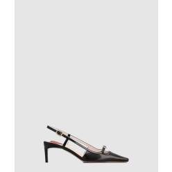 비브 카나드 가죽 슬링백 펌프스 7223