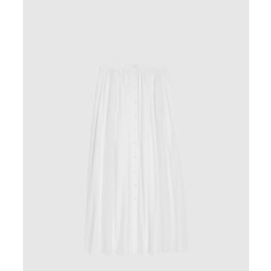 자수 미디 스커트