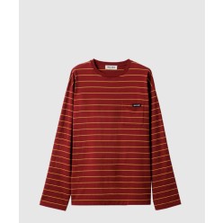 롱 슬리브 코튼 저지 티셔츠