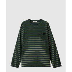 롱 슬리브 코튼 저지 티셔츠