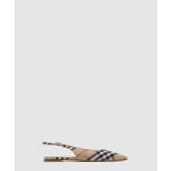 체크 데임 슬링백 발레리나 811314