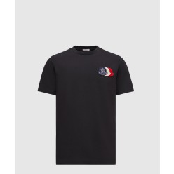 자수 3컬러 로고 코튼 티셔츠