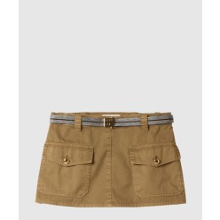 가먼트다이드 코튼 새틴 미니스커트