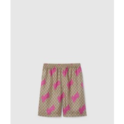 프린트 트윌 멀버리 실크 쇼츠