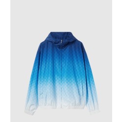 프린트 테크니컬 포플린 지퍼 재킷