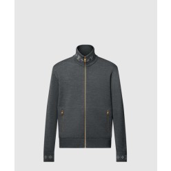 더블 페이스 니트 울 트래블 블루종