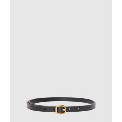 로고 디테일 버클 카프스킨 벨트