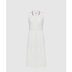 코튼 와플 플리츠 폴로 드레스