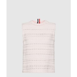 시어서커 니트 트위드 자카드 쉘 탑