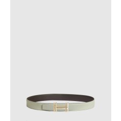 H au Carre 벨트 버클 리버서블 가죽 스트랩