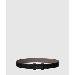 H 벨트 버클 리버서블 가죽 스트랩