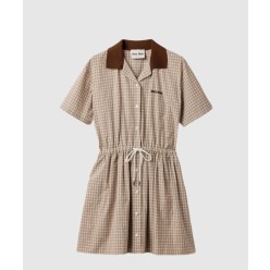 체크 미니드레스