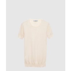 실크와 코튼 크루넥 스웨터