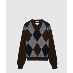 브이넥 캐시미어 스웨터