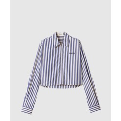 스트라이프 포플린 셔츠